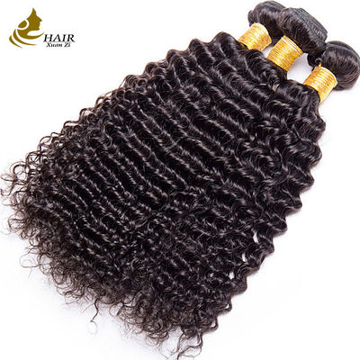 18 polegadas de cabelo humano virgem crua feixes de tecido Kinky 1B preto natural