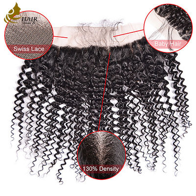 18 polegadas de cabelo humano virgem crua feixes de tecido Kinky 1B preto natural