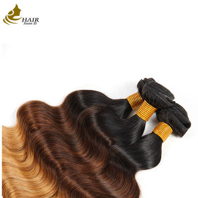 1B 4 27 Ombre encaracolado cabelo virgem extensões de onda corporal com fechamento