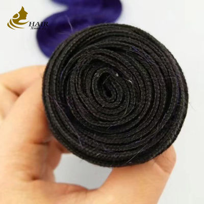 Umbre de ondas roxas Extensões de cabelo humano 26 polegadas