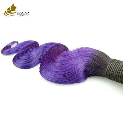 Umbre de ondas roxas Extensões de cabelo humano 26 polegadas