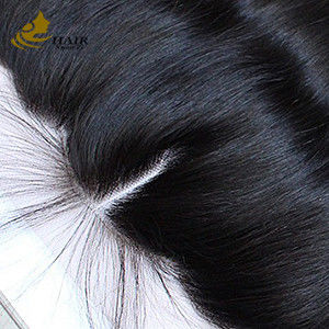 Castanho claro fecho em renda suíça frontal 13x4 cabelo humano virgem