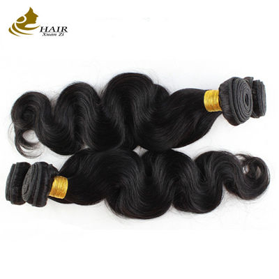 Branqueado 12A Virgin Human Hair Bundles 14 polegadas Peruvian Tecido