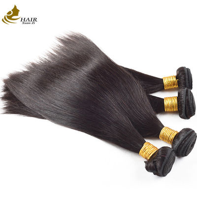 Fusão de cabelo humano brasileiro Remy reta com fechamento frontal de renda