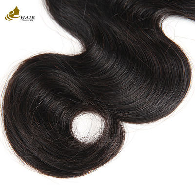 130 Densidade de cabelo humano Cerradura de renda Corpo preto natural Onda 4x4