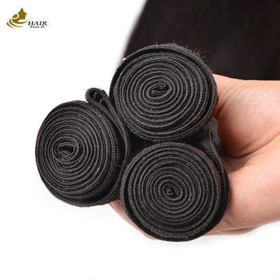 100 cabelos virgens não processados, feixes de cabelo humano, cor natural, fios de cabelo liso com fecho