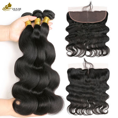Mulheres Remy Extensões de Cabelo Humano 100% Brasileiro Com Fecho Frontal de renda