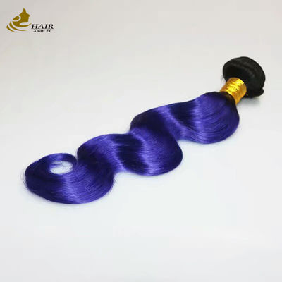 Tecelagem de Cabelo Humano Remy de Cor Popular Cor Azul Ombre Extensões de Cabelo Humano