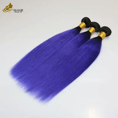 Tecelagem de Cabelo Humano Remy de Cor Popular Cor Azul Ombre Extensões de Cabelo Humano