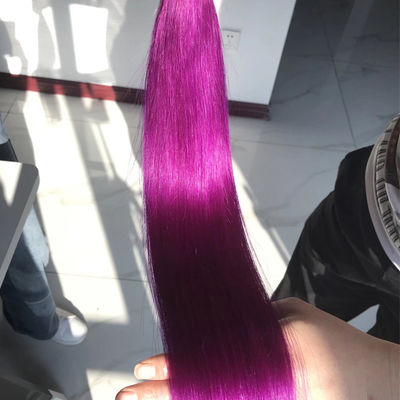 1B Extensões de Cabelo Humano Ombre Colorido Roxo Pacotes Remy Cabelo Humano Tecido