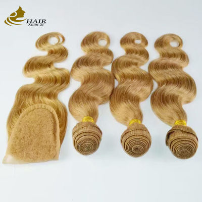 Brown Remy Ombre Extensões de cabelo humano Body Wave Bundles With Lace Closure