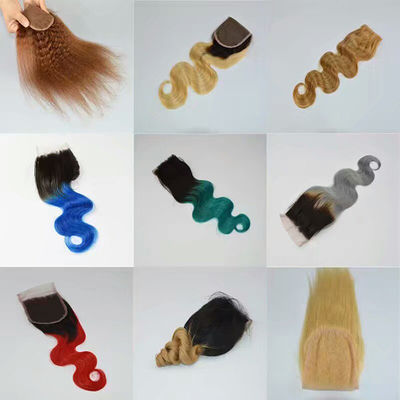 Brown Remy Ombre Extensões de cabelo humano Body Wave Bundles With Lace Closure