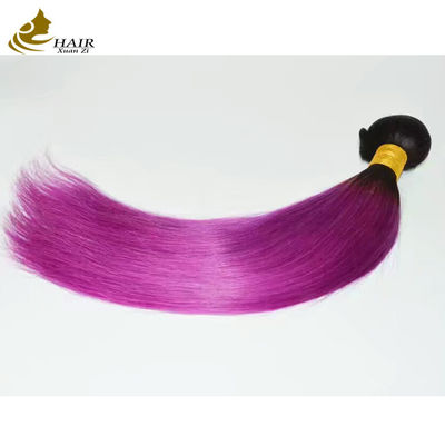 Cor Personalizada 100% Cabelo Humano Virgem Rosa Suave Ombre Extensões de Cabelo Humano Pacotes Lisos