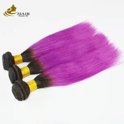 Rosa suave Ombre Tecelagem Extensões de cabelo Restos retos