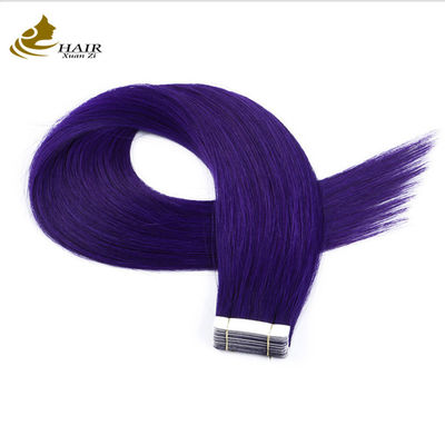 Banda dupla de cabelo brasileira Extensões de cabelo 30 polegadas Roxo
