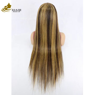 Perucas de cabelo humano personalizadas castanho respirável