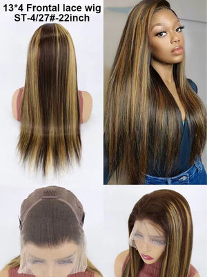 Perucas de cabelo humano personalizadas castanho respirável