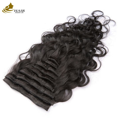 100 Cabelos Humanos Corpo Onda 18 polegadas Curly Clip Em Extensões de Cabelo Para Cabelos Negros