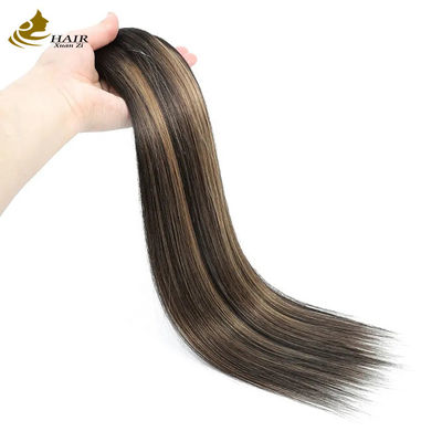 Clip Directo Invisível Em Extensões de Cabelo Ponytail Humano Cor de Piano