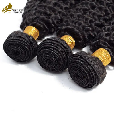 Texturas encaracoladas Afro Kinky Bundles Virgin Wavy Human Hair Bundles Weft