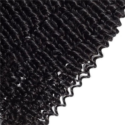 Texturas encaracoladas Afro Kinky Bundles Virgin Wavy Human Hair Bundles Weft