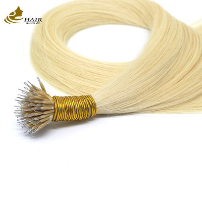 Anel Nano de 18 polegadas Extensões de Cabelo Humano Queratina U Tip Custom