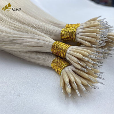 Anel Nano de 18 polegadas Extensões de Cabelo Humano Queratina U Tip Custom