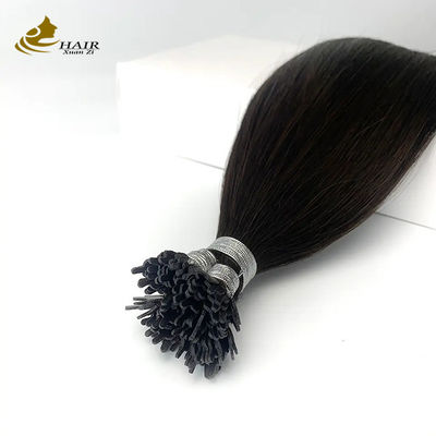 0.5g Extensões de cabelo de queratina pré-ligadas preto natural liso sedoso