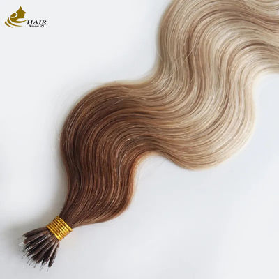 ODM Nano Extensões de Cabelo Pré-Enxertadas 100% Cabelo Humano Corpo Wave Extensões de Cabelo Humano