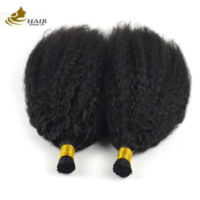 Micro Loop Flat Prebonded Extensões de Cabelo Perversos Direitos Virgem Cabelo humano