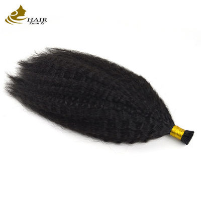 Micro Loop Flat Prebonded Extensões de Cabelo Perversos Direitos Virgem Cabelo humano