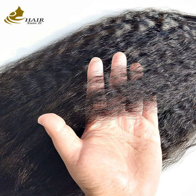 Pervertido, recto, nano, prensado, extensões de cabelo humano, preto natural, 18 polegadas.