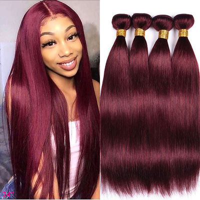 8 polegadas-30 polegadas 99j Peruca de Borgonha corpo ondulado extensões de cabelo humano