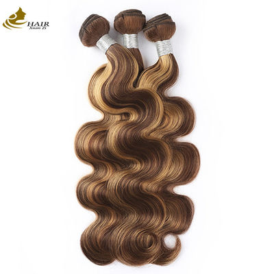 Piano 4/27 Extensões de cabelo Ombra colorida Cabelo humano Corpo onda