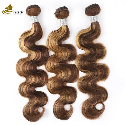 Piano 4/27 Extensões de cabelo Ombra colorida Cabelo humano Corpo onda