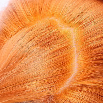 Laranja Realista Perucas de Cabelo Humano Full Lace 27 mel loiro 180% Densidade