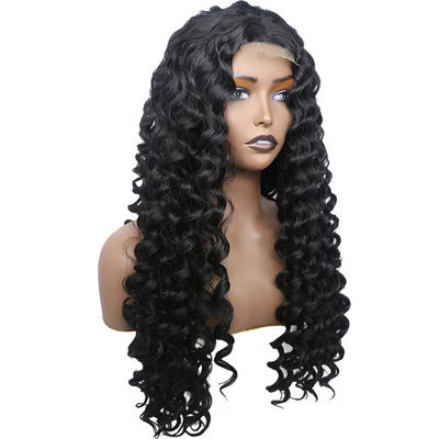 Perucas de Cabelo Humano Personalizadas Sem Cola, Textura Kinky Curl, Pré-arrancadas, Cabelo Encaracolado Preto, Peruca Frontal com Renda