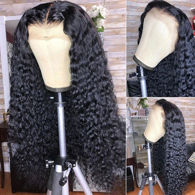 Perucas de cabelo humano personalizadas, sem cola, textura curvilínea, preteridos.