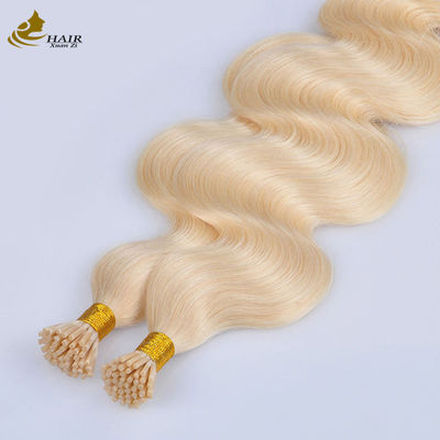 100% de cabelo humano virgem europeia Fusão de queratina I Tip Extensão capilar