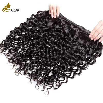 Natural Black Water Wave virgem feixes de cabelo humano