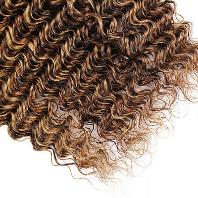 Piano 4/27 Ombre Extensões de cabelo humano Ondas profundas feixes de cabelo