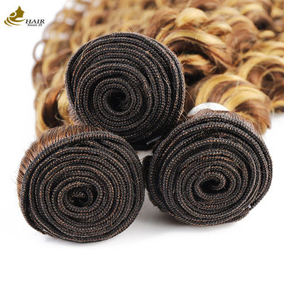 Piano 4/27 Ombre Extensões de cabelo humano Ondas profundas feixes de cabelo