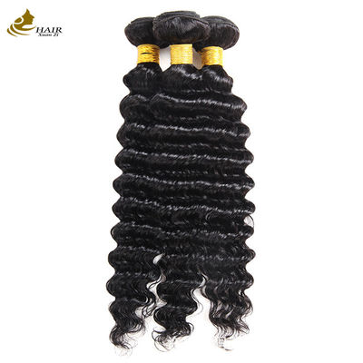 Venda direta de fábrica de cabelo humano virgem brasileira 1b Color Deep Wave Hair Bundle