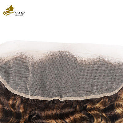 Piano 4/27 Deep Wave Fechamento de renda de cabelo humano Fechamento de cabelo brasileiro Transparente 13X4