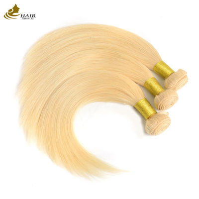 Venda direta de fábrica de cabelo humano virgem brasileira 613# Blonde Hair Straight Bundle