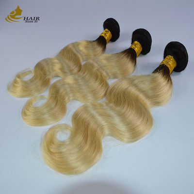 613 Blonde Virgin Human Hair Bundles Weft Extensions With Closure Com Envio Rápido