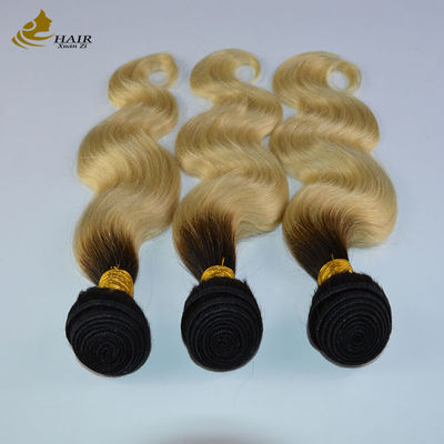613 Blonde Virgin Human Hair Bundles Weft Extensions With Closure Com Envio Rápido