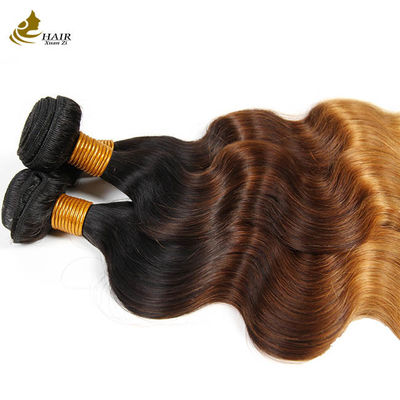 Ombre Body Wave Cabelo Virgem Brasileira Tecido Cabelo Humano Pacotes Com Fecho