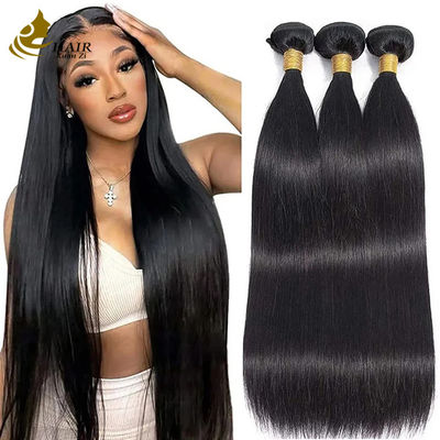 Grau 12A Brasileiro indiano 100% Remy virgem em bruto Extensão de cabelo humano preto natural