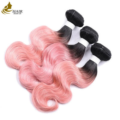 Preço da fábrica Cabelo humano virgem indiano 1b/Corpo cor-de-rosa